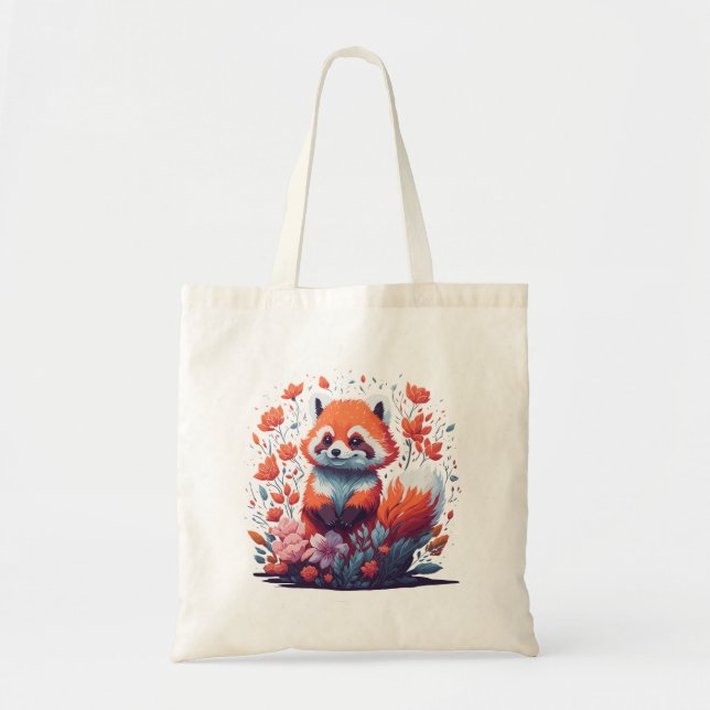 Bolso De Tela Amantes del Panda Rojo (Frente)
