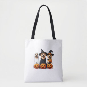 Bolso De Tela Amantes del perro fantasma de Halloween