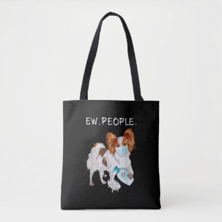 Bolso De Tela Amantes del perro| Papillon Ew, La Gente Lava Sus 