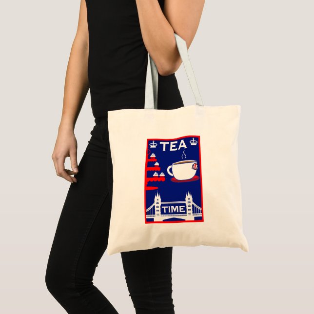 Bolso De Tela Amantes del té británico (Anverso (producto))