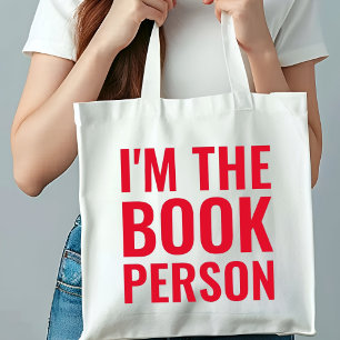 Bolso De Tela Amantes divertidos del libro Soy la persona del li
