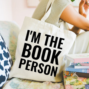 Bolso De Tela Amantes divertidos del libro Soy la persona del li