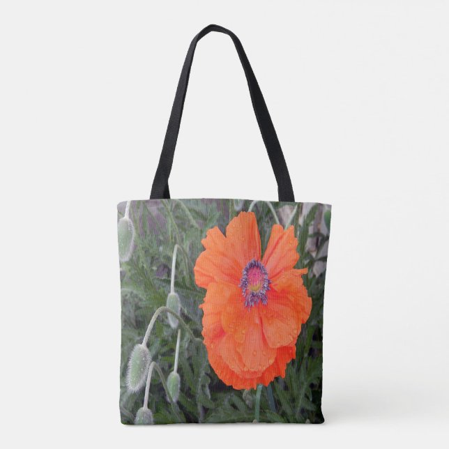 Bolso De Tela Amapola china.... (Reverso)