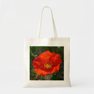Bolso De Tela Amapola Roja de Alaska Flor Colorida