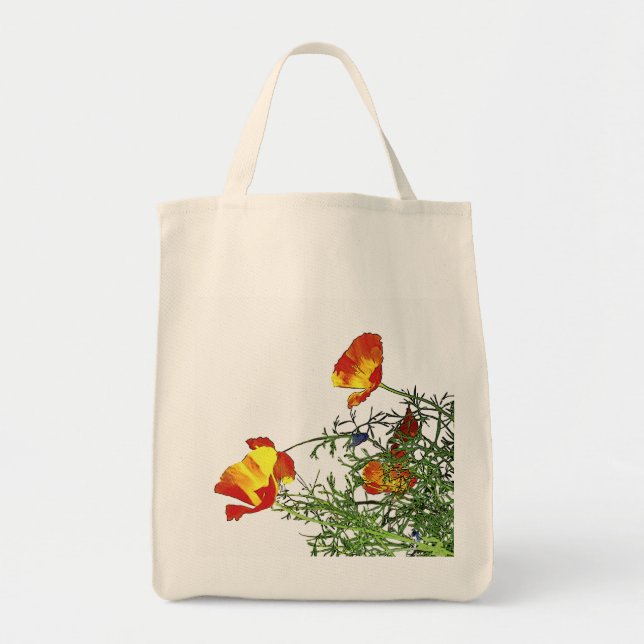 Bolso De Tela Amapolas de California (Frente)