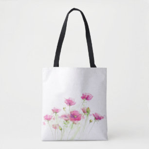Bolso De Tela Amapolas pintadas 3 de la acuarela