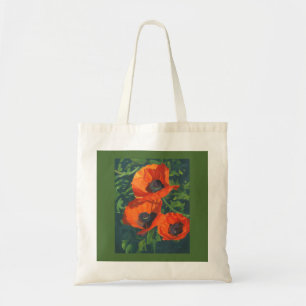 Bolso De Tela Amapolas rojas
