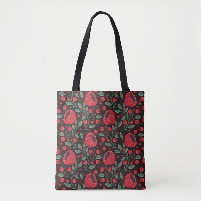 Bolso De Tela Amapolas rojas (Anverso)