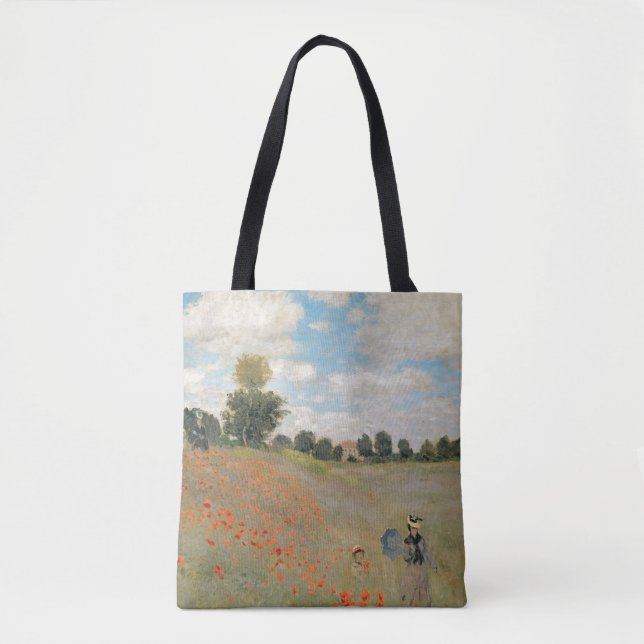 Bolso De Tela Amapolas salvajes de Claude Monet el |, cerca de (Anverso)