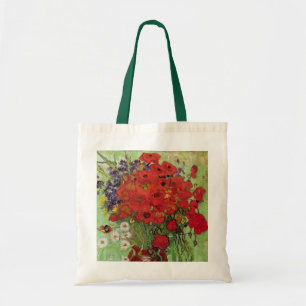 Bolso De Tela Amapolas y margaritas por Vincent van Gogh