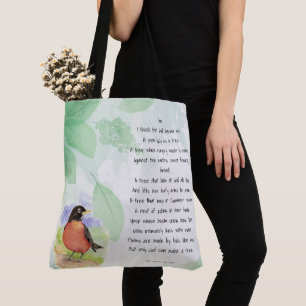 Bolso De Tela Amar a la Naturaleza Inspirador poema Trees Kilmer