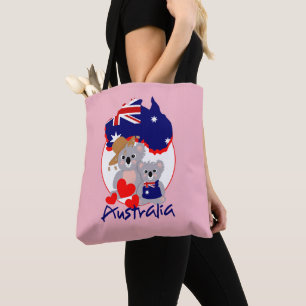 Bolso De Tela Amar a los australianos koala con un gráfico supe