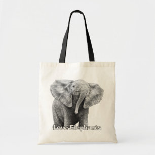 Bolso De Tela Amar a los elefantes
