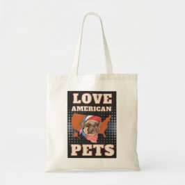 BOLSO DE TELA AMAR A LOS MASCOTAS ESTADOUNIDENSES