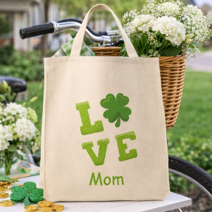 Bolso De Tela Amar a mamá Letras de Bloque Verde en vacaciones d
