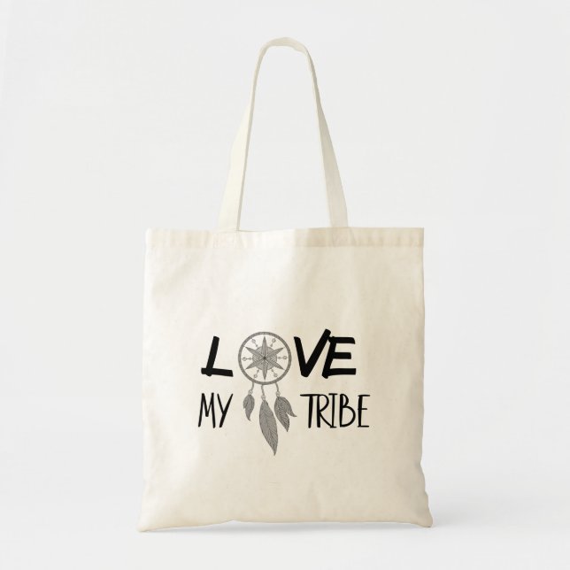 Bolso De Tela Amar a mi Chica de tribu Trip Boda de Bachelorette (Frente)