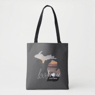 Bolso De Tela Amar a Michigan Hogar Dulce Hogar