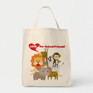 Bolso De Tela Amar a nuestros amigos animales