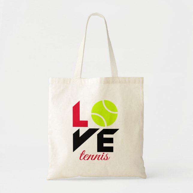 Bolso De Tela Amar el tenis (Frente)