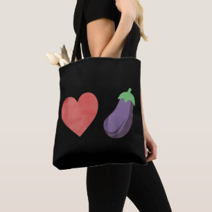 Bolso De Tela Amar la berenjena divertido gay orgullo LGBTQ