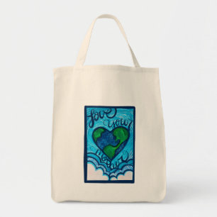 Bolso De Tela Amar tu madre tierra día corazón de tierra