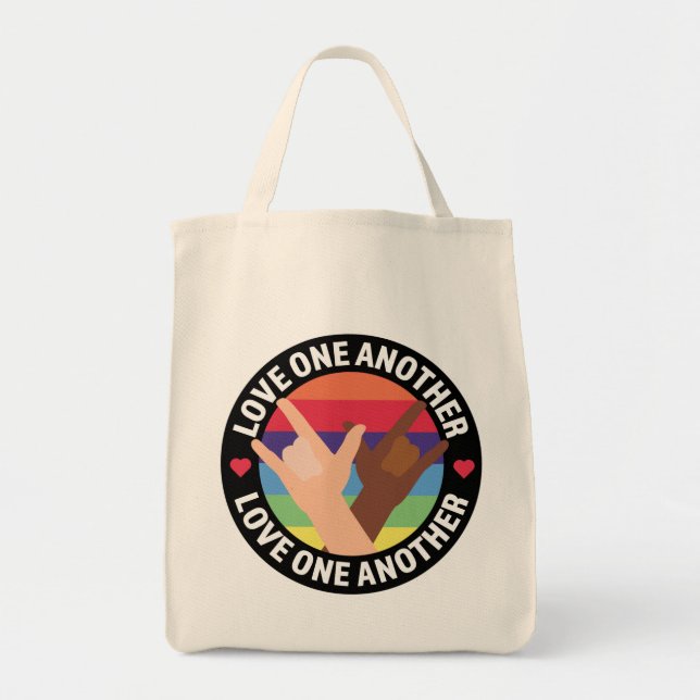 Bolso De Tela Amar unos a otros (Frente)