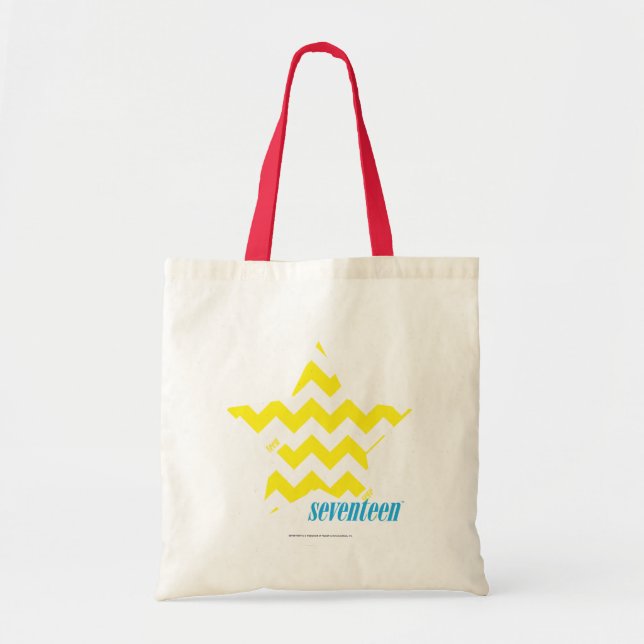 Bolso De Tela Amarillo 3 del zigzag (Frente)