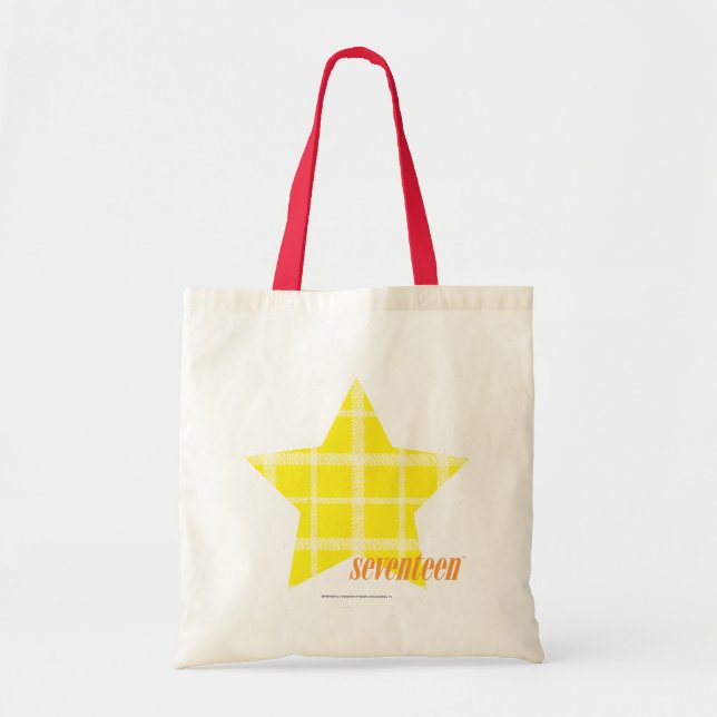 Bolso De Tela Amarillo 4 de la tela escocesa (Frente)