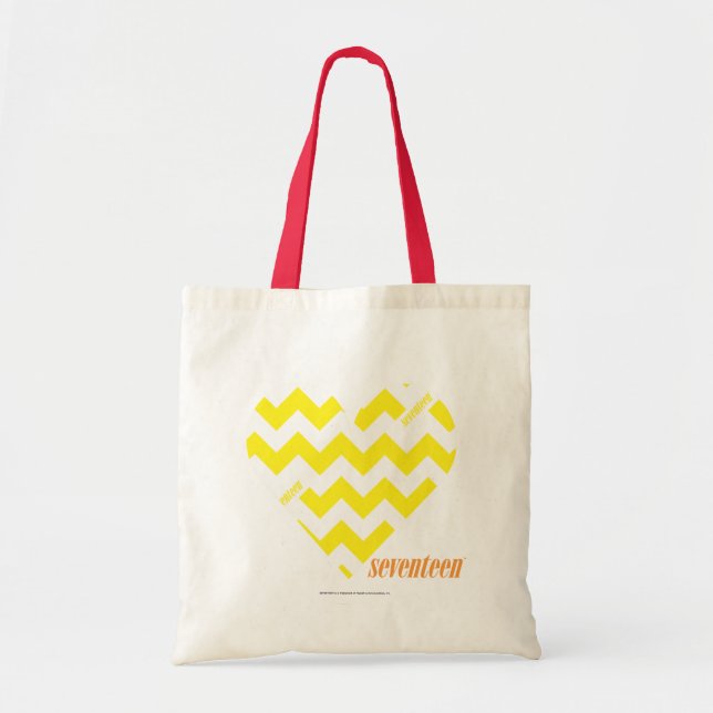 Bolso De Tela Amarillo 4 del zigzag (Frente)