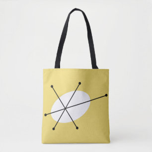 Bolso De Tela Amarillo brillante por todo el tote