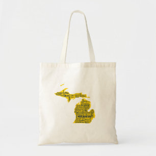 Bolso De Tela Amarillo divertido y azul marino de las ciudades d