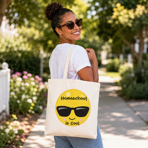 Bolso De Tela Amarillo Emoji Homeschool es Genial
