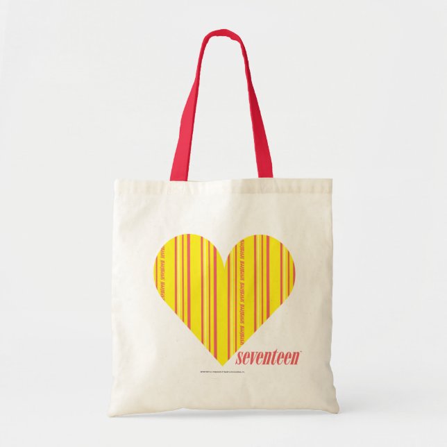 Bolso De Tela Amarillo fino 3 de las rayas (Frente)