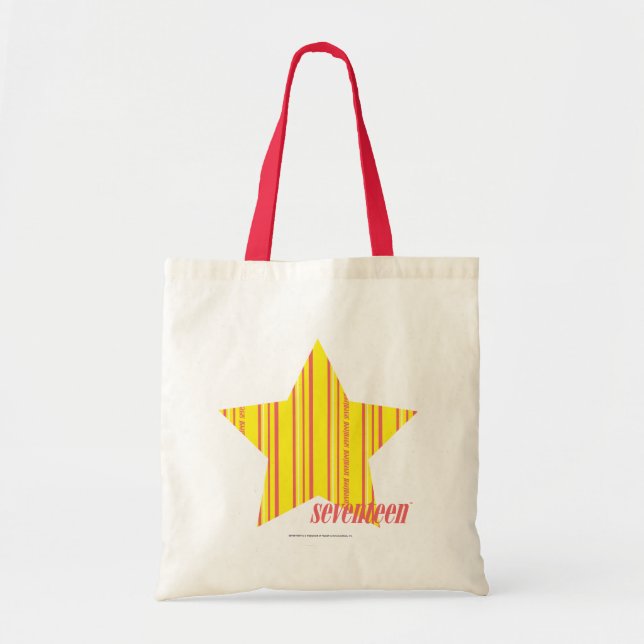 Bolso De Tela Amarillo fino 4 de las rayas (Frente)