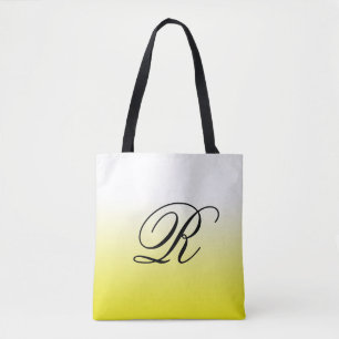 Bolso De Tela Amarillo limón sobre cualquier color con monograma