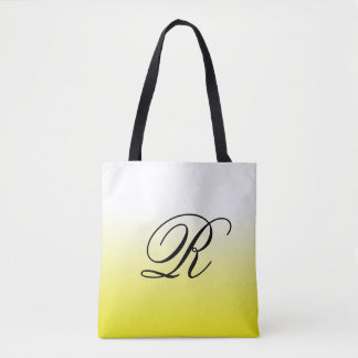 Bolso De Tela Amarillo limón sobre cualquier color con monograma