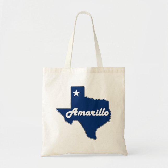 Bolso De Tela Amarillo Texas Map Lone Star State Panhandle Texan (Frente)