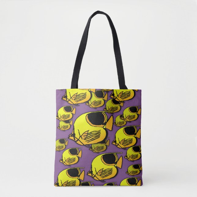 Bolso De Tela Amarillo y Naranja (Anverso)