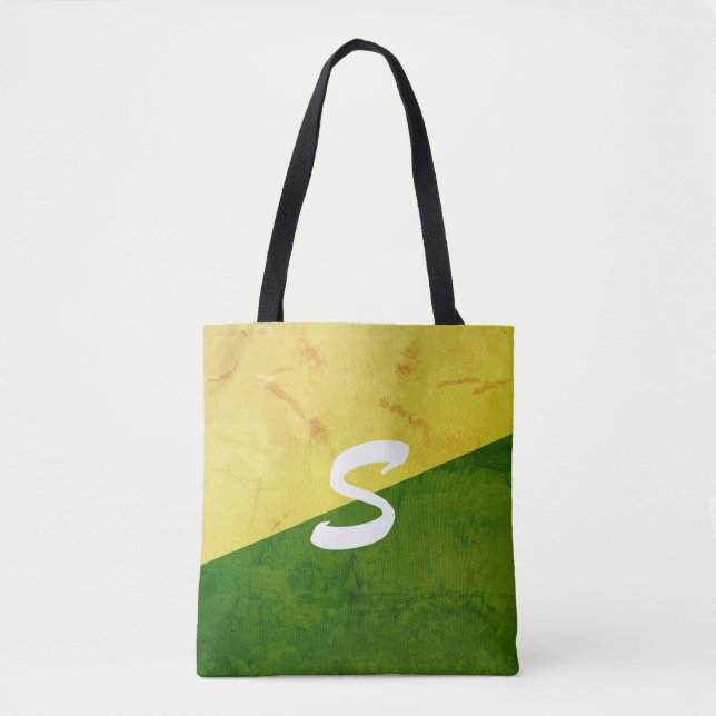 Bolso De Tela Amarillo y verde (Anverso)