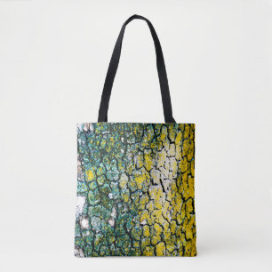 Bolso De Tela Amarillo y Verde Abstracto