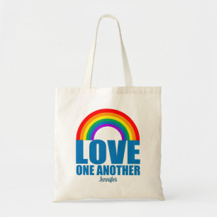 Bolso De Tela Amarse mutuamente Monograma Cristiano Inspirador