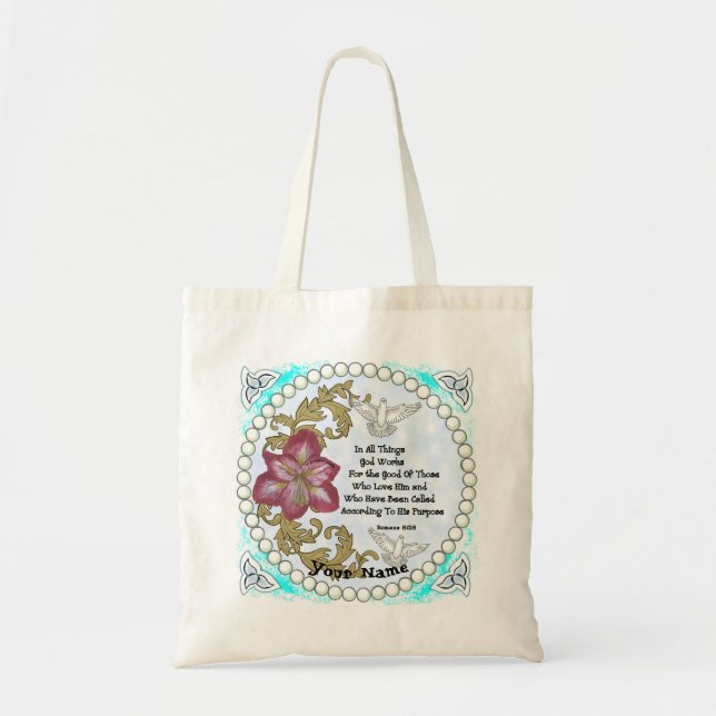 Bolso De Tela Amaryllis Christian All Things (Frente)