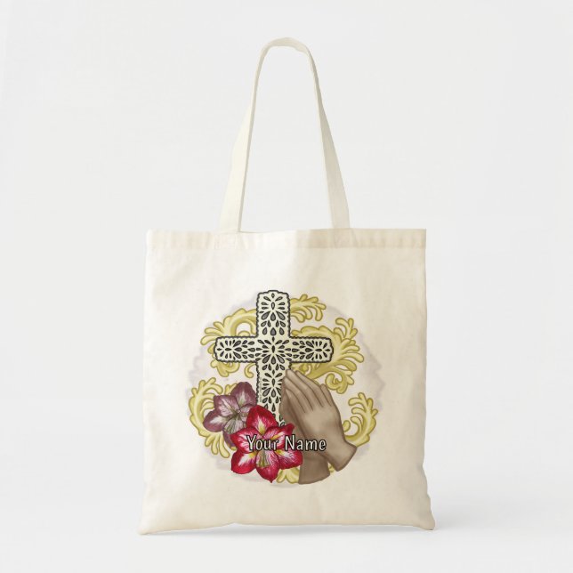 Bolso De Tela Amaryllis Christian Cross (Frente)