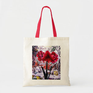 Bolso De Tela Amaryllis por la ventana de la nieve