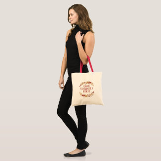 Bolso De Tela Ámate a Ti Mismo Primero Vintage Floral Amor Propi