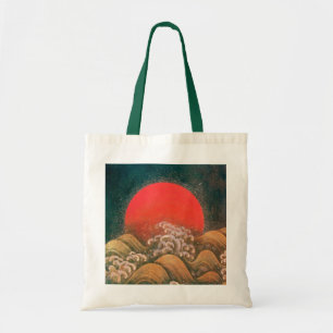 Bolso De Tela AMATERASU , SUN GODDESS , rojo marrón negro