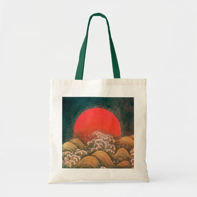 Bolso De Tela AMATERASU , SUN GODDESS , rojo marrón negro (Frente)