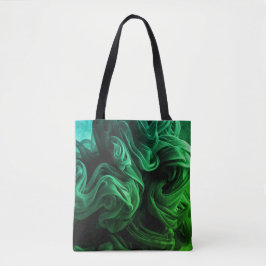 Bolso De Tela Amazing Green + Dark Green Swirls on This Reusable
