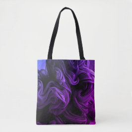 Bolso De Tela Amazing Purple + Dark Blue Swirls on This Reusable