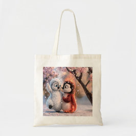 Bolso De Tela Amber & Frosty Cute Penguin Tote Bag